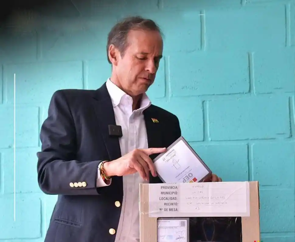 SEGUNDO.  Jorge “Tuto” Quiroga, candidato de la alianza política Libre.