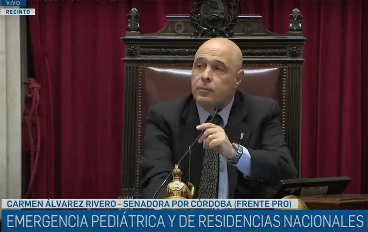 El senador oficialista Bartolomé Abdala condujo el final de la sesión.