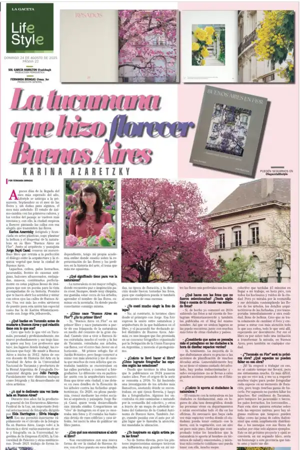 La tucumana que hizo florecer Buenos Aires: Karina Azaretzky