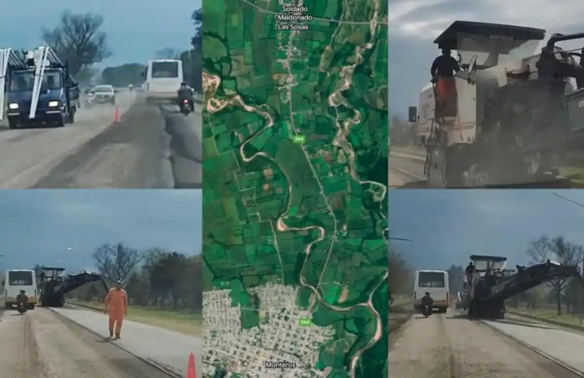 Comienzan a repavimentar la ruta 344, en el sur