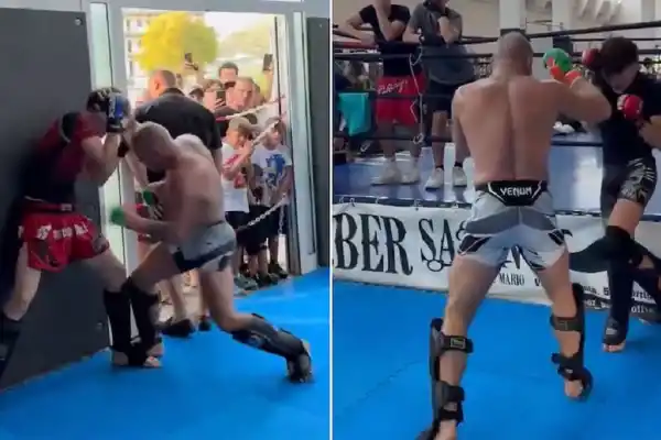 Sin piedad: se viralizaron videos de McGregor intercambiando golpes con adolescentes