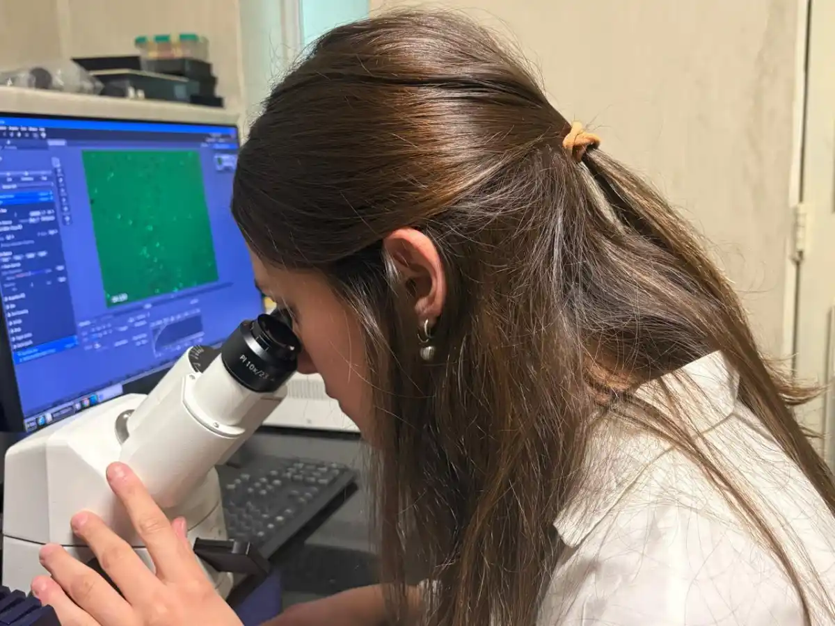 VIENDO MUESTRAS. Rosario (22, quinto año de Bioquímica) estudia el limón para encontrar una cura. / VICTORIA REINOSO, LA GACETA