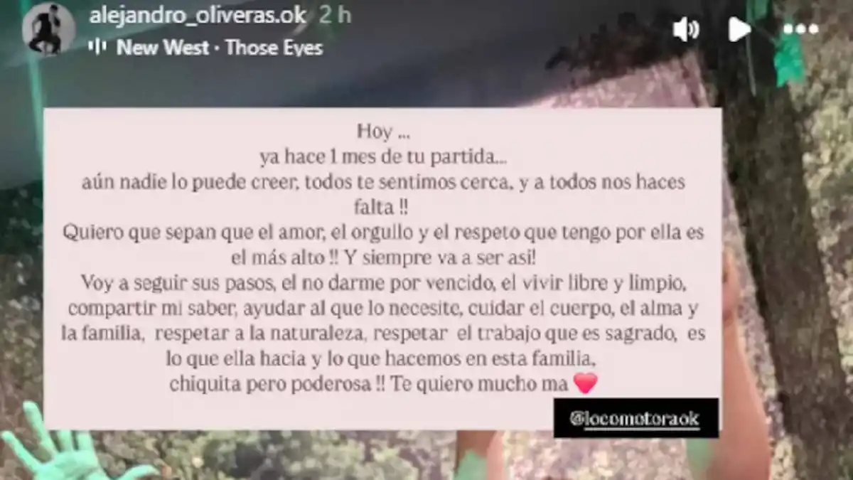 El conmovedor posteo del hijo de Locomotora Oliveras: “Aún nadie lo puede creer”