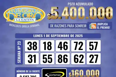 Los Números de Oro de LA GACETA 1 de septiembre de 2025