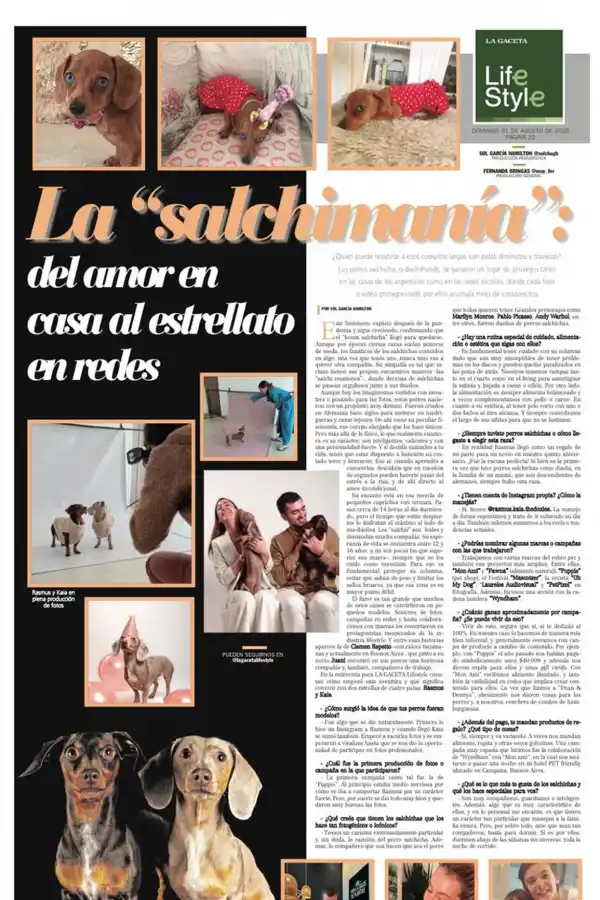 La página de Lifestyle, en la edición papel.