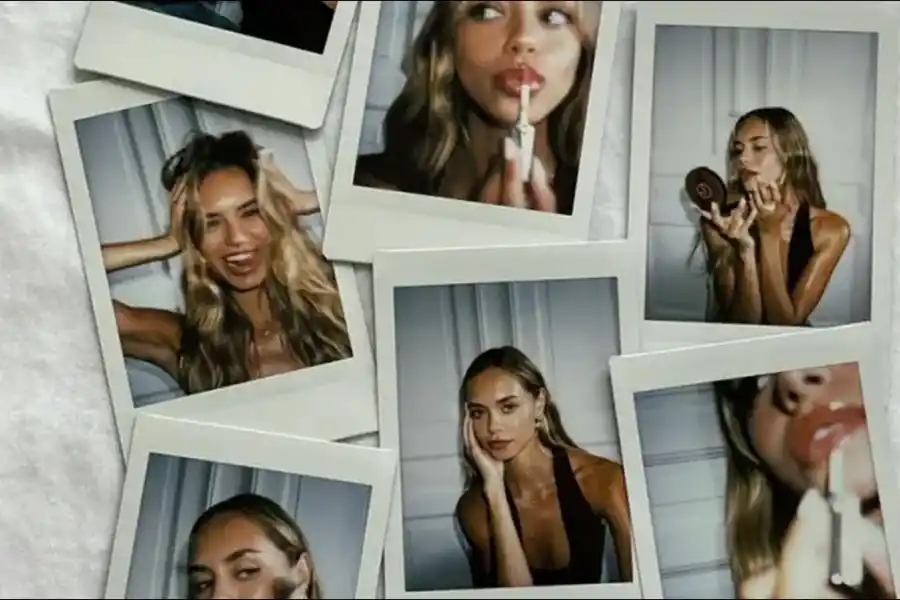 LA PROTAGONISTA. Laila Hasanovic, modelo danesa de 24 años y ex pareja de Mick Schumacher, apareció como imagen en el móvil del número 1 del mundo.