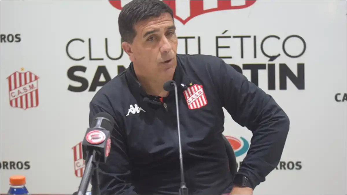 MÁXIMA TENCIÓN. Mariano Campodónico aseguró que tiene un año de contrato y que está contento en San Martín.