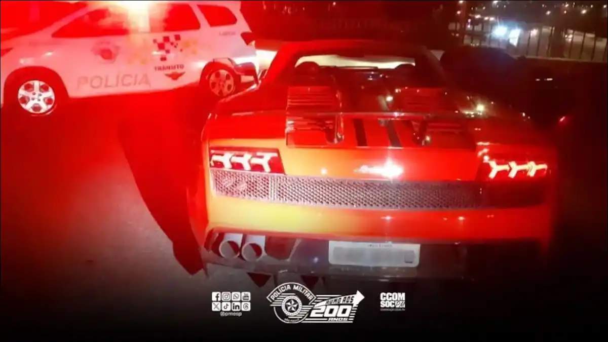 AUTO INCAUTADO. El Lamborghini Gallardo que conducía Tarso Marques fue retenido en un control vehicular en San Pablo.