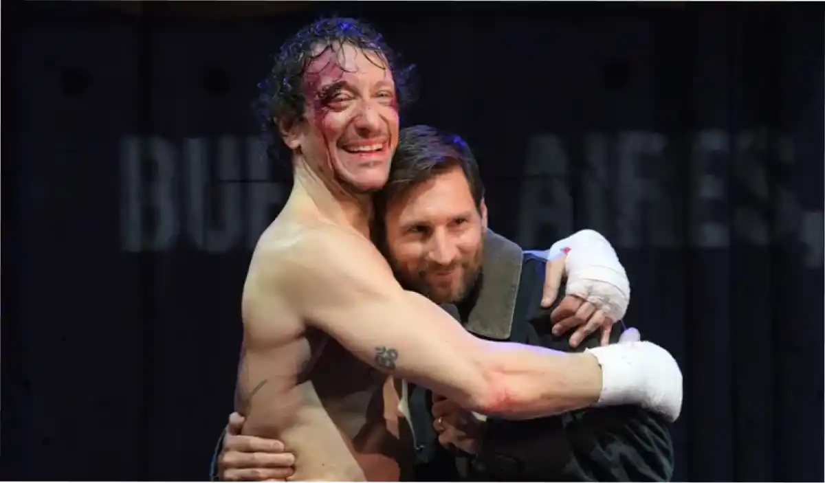 Messi fue a ver Rocky, la obra de Nico Vázquez.