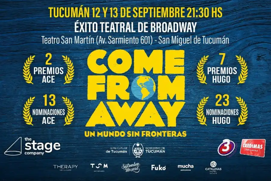 MUSICAL. Come From Away se presentará en el Teatro San Martín con 16 actores en escena y una banda en vivo que revive la historia real de Gander.