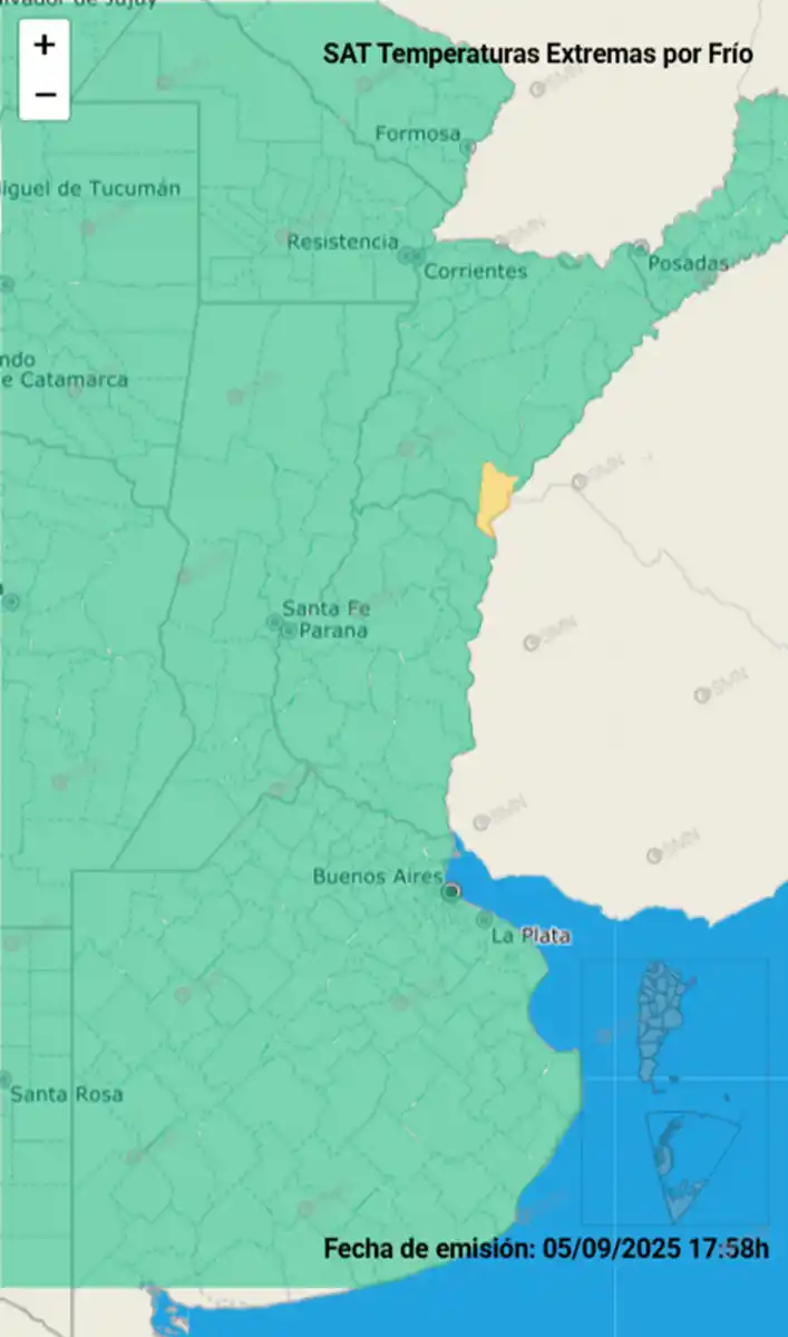 Un pueblo del norte argentino está en alerta por frío extremo en pleno septiembre