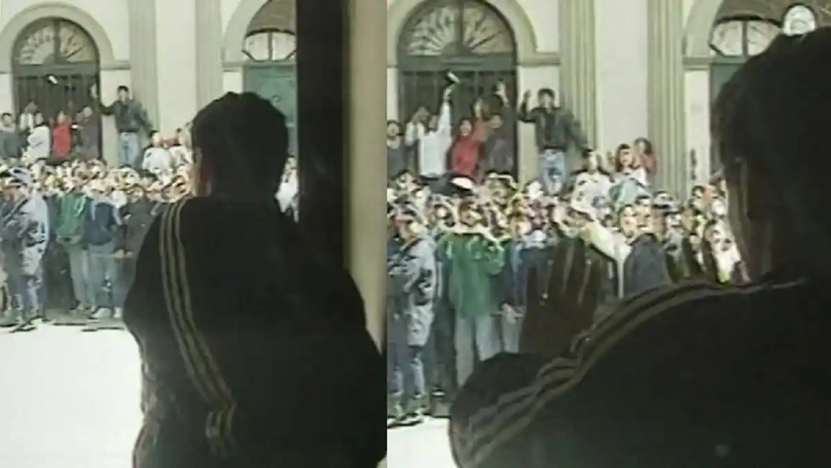 ICONO. La fachada del “Gigante del Norte” de Salta muestra murales de Maradona: su gol de penal en 1994 y la clásica imagen del 86 con la pelota en sus pies.