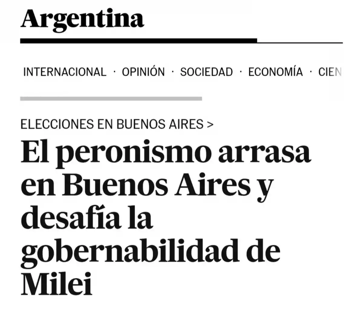 Qué dijo la prensa internacional sobre la derrota libertaria en las elecciones porteñas