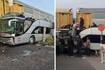 Tragedia vial en México: al menos diez muertos y más de 40 heridos en un choque entre un tren y un micro