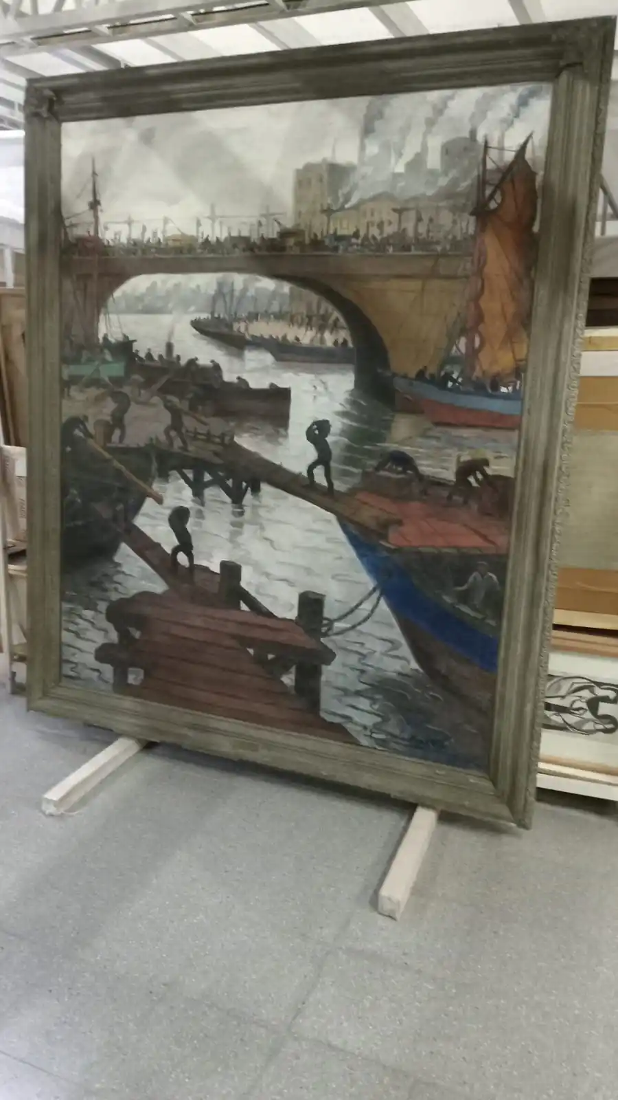 “VIENTO PUENTE DE BARRACAS”. Un clásico de Benito Quinquela Martín.