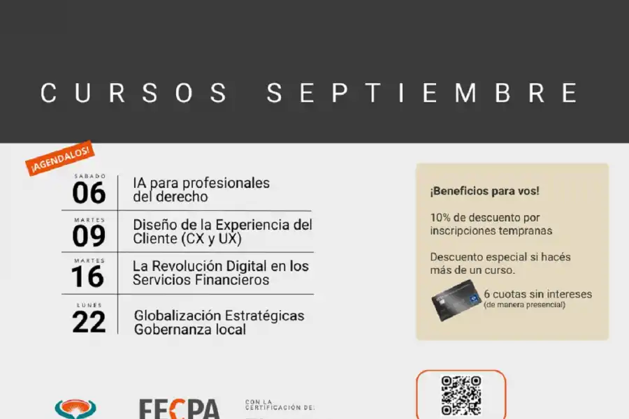 ¡Agendá los cursos de Fecpa para septiembre!