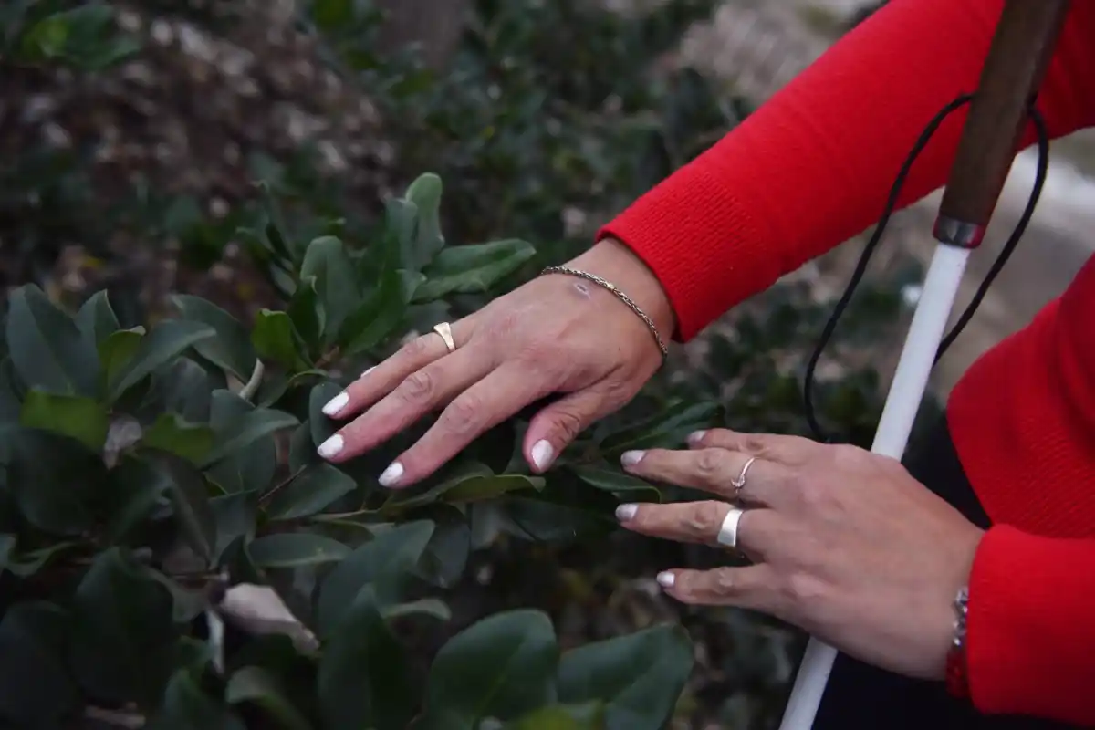 SENTIR. El tacto es uno de los sentidos que se potencian al no tener el de la vista. LA GACETA/ FOTO DE OSVALDO RIPOLL