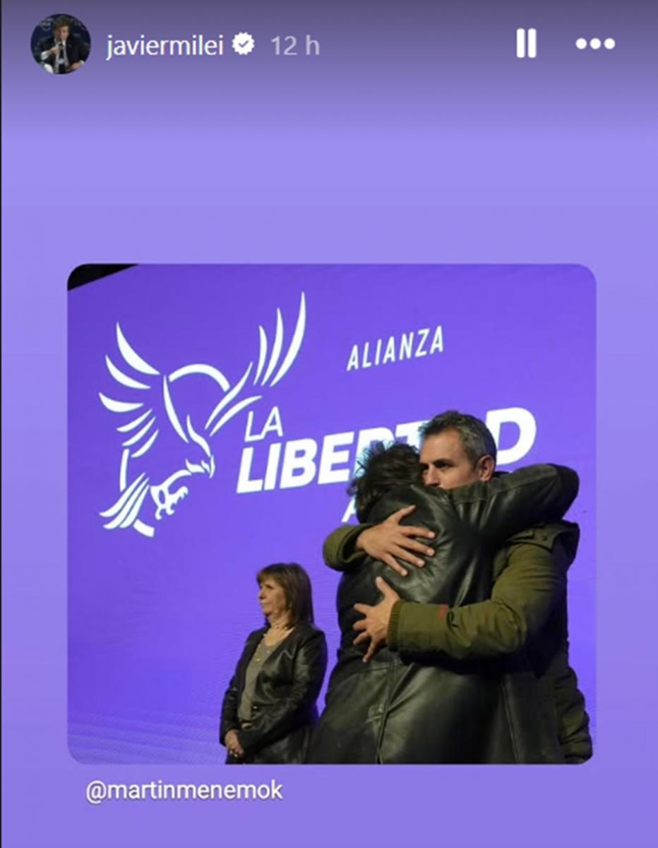 Javier Milei encabezó la primera reunión de la mesa política y respaldó a Martín Menem