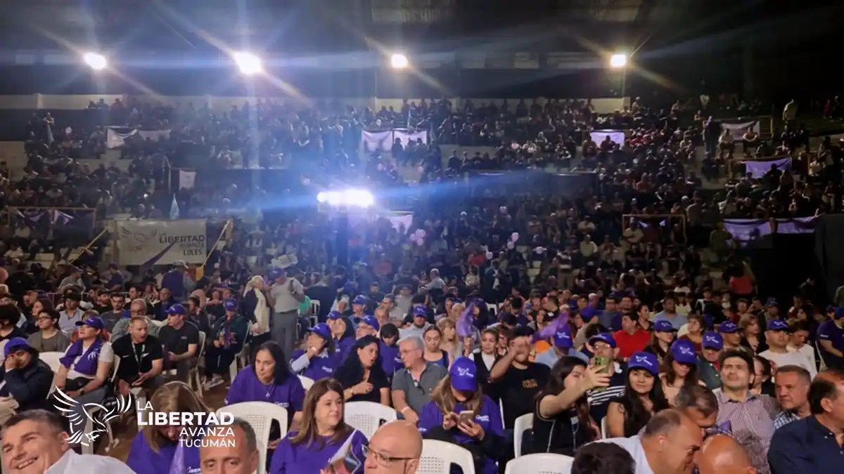 ASI FUE EL ACTO, según esta imagen publicada en la cuenta de LA LIBERTAD AVANZA