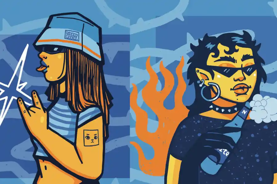 Una muralista le imprimió identidad regional al Norte Rock