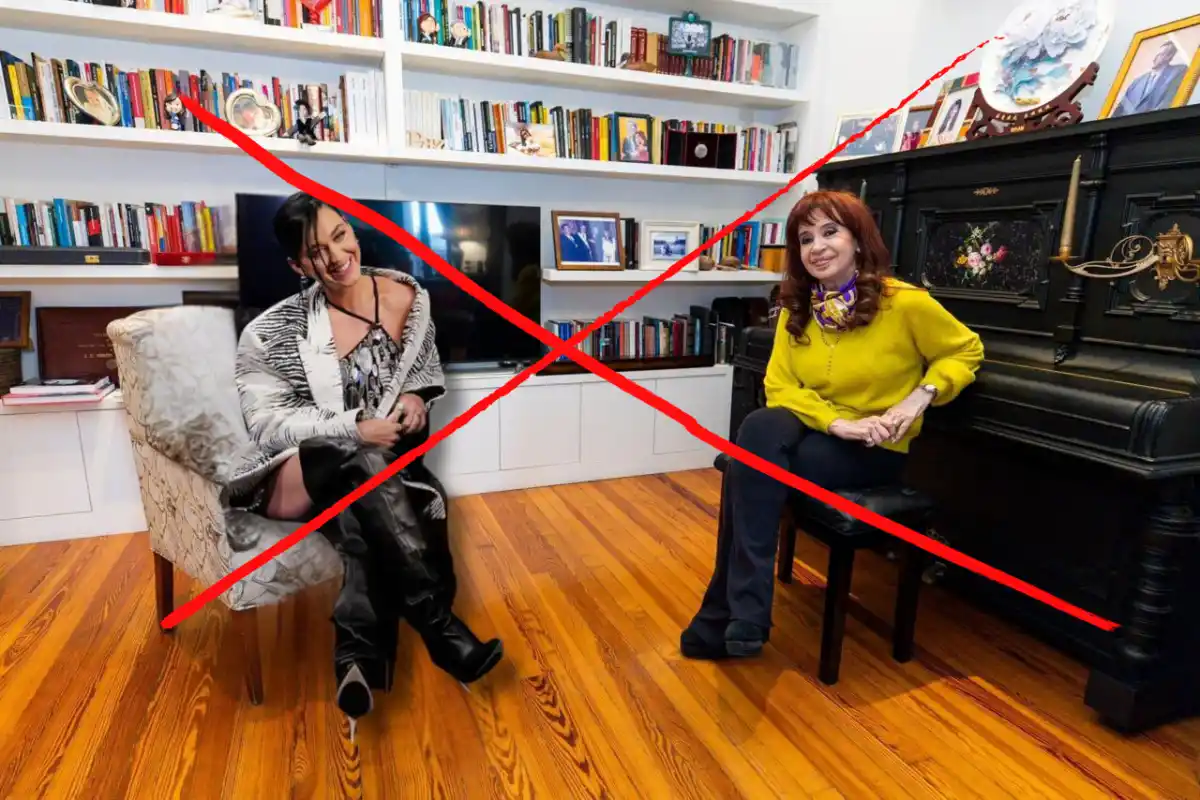FOTO VIRAL FALSA. La imagen apócrifa de Katy Perry junto a Cristina Kirchner.