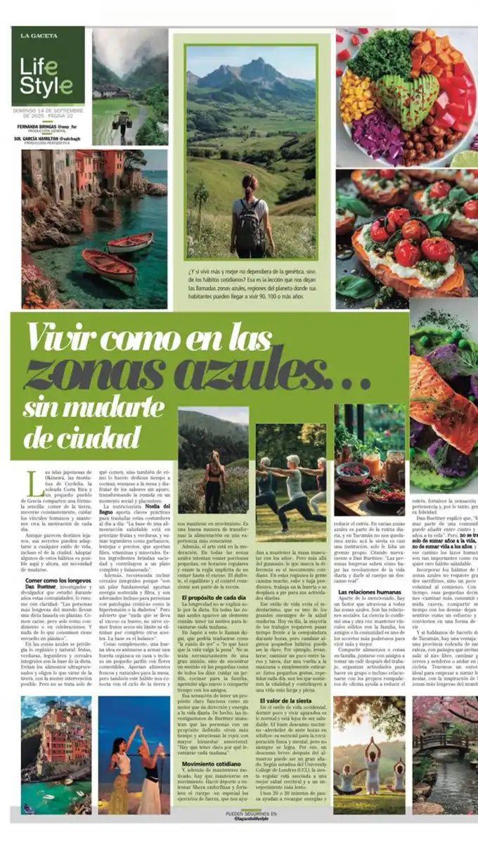 La página de Lifestyle, en la edición papel.