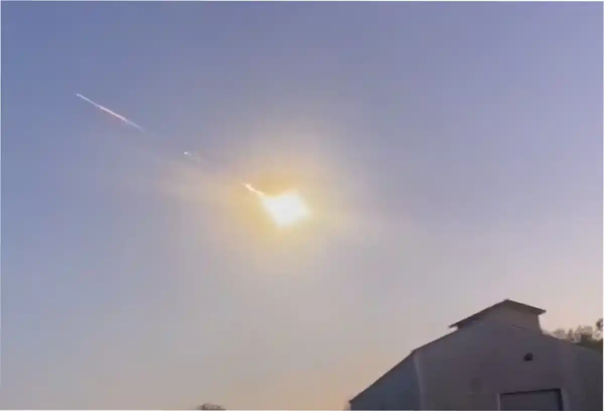 Uno de los registros sobre cómo se vio en Bahía Blanca. Fuente: Infobae.