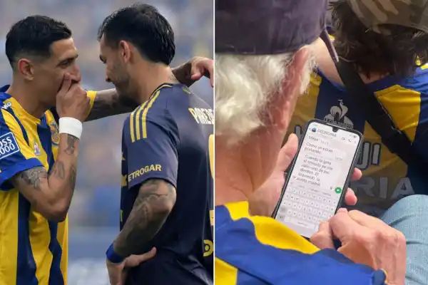 Espió el celular de un hincha de Central en el partido contra Boca y un mensaje inesperado lo descolocó