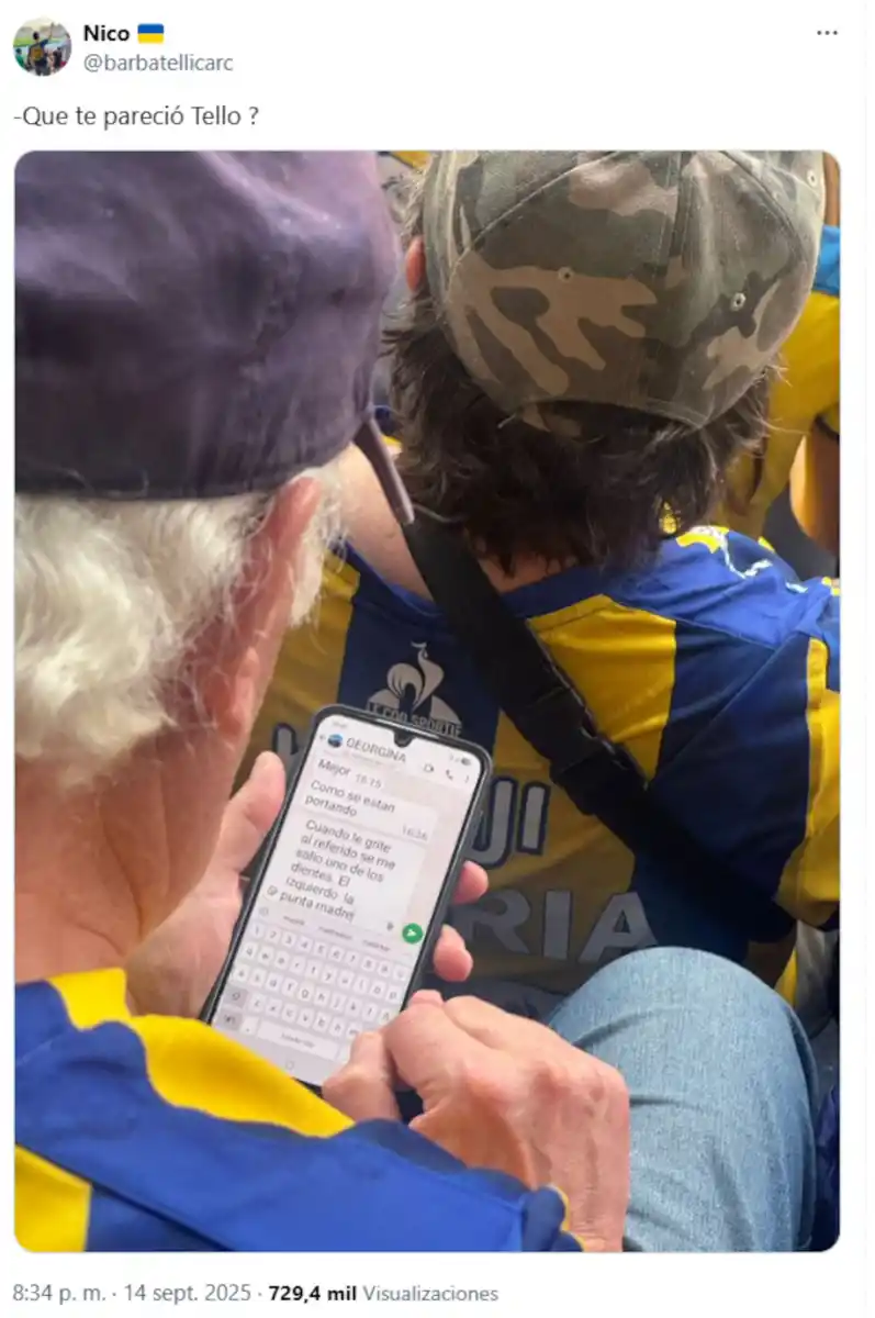 Espió el celular de un hincha de Central en el partido contra Boca y un mensaje inesperado lo descolocó