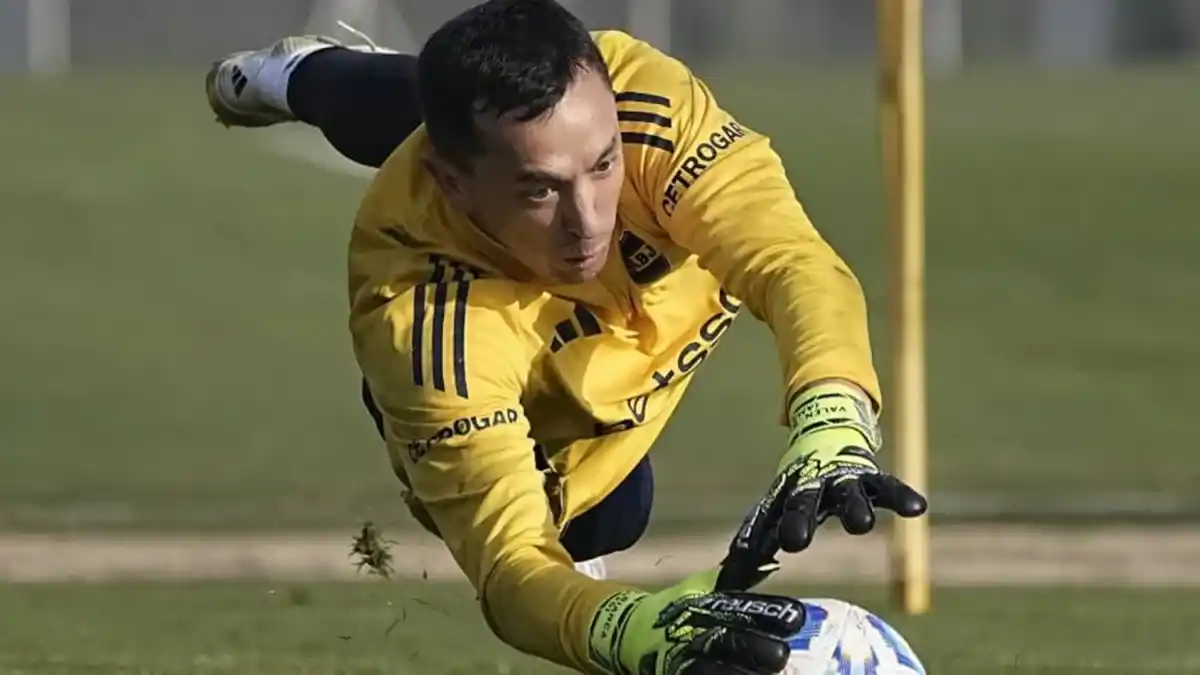 Agustín Marchesín volvió a entrenarse junto a sus compañeros.