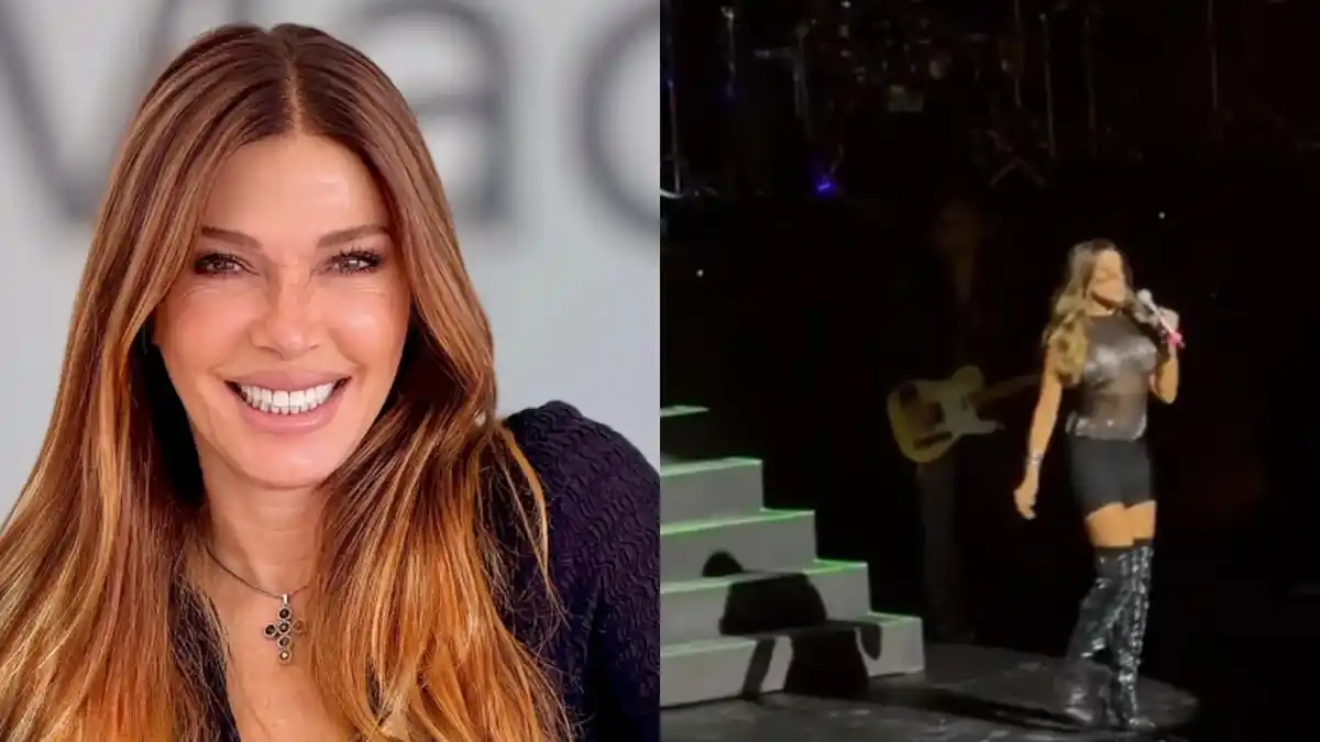 Catherine Fulop se cayó del escenario en pleno show de Erreway