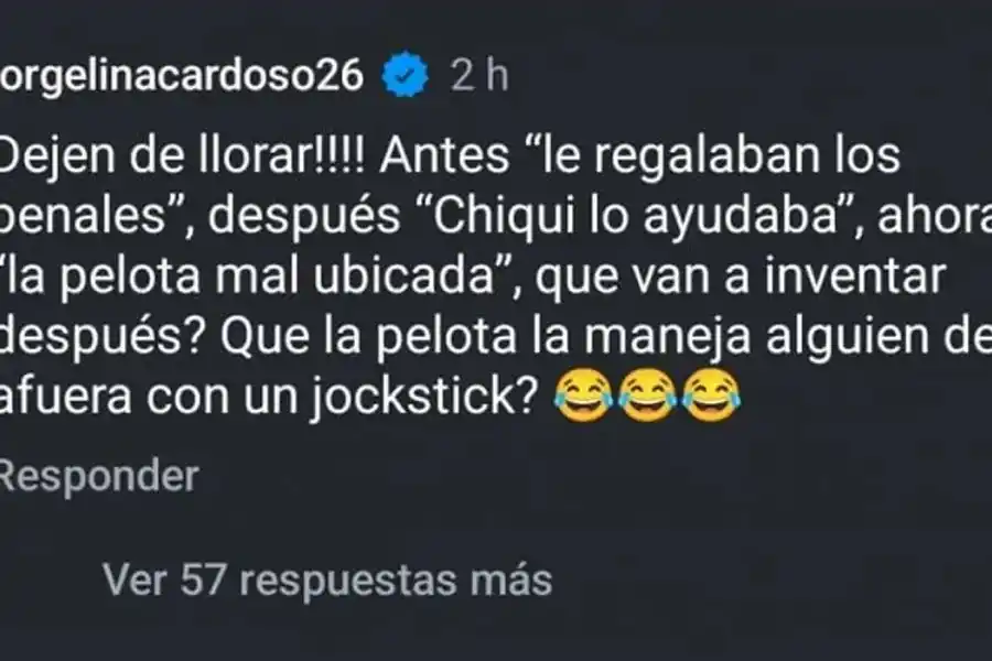Jorgelina Cardoso defendió a Di María tras su gol olímpico: “¿Qué van a inventar después?”