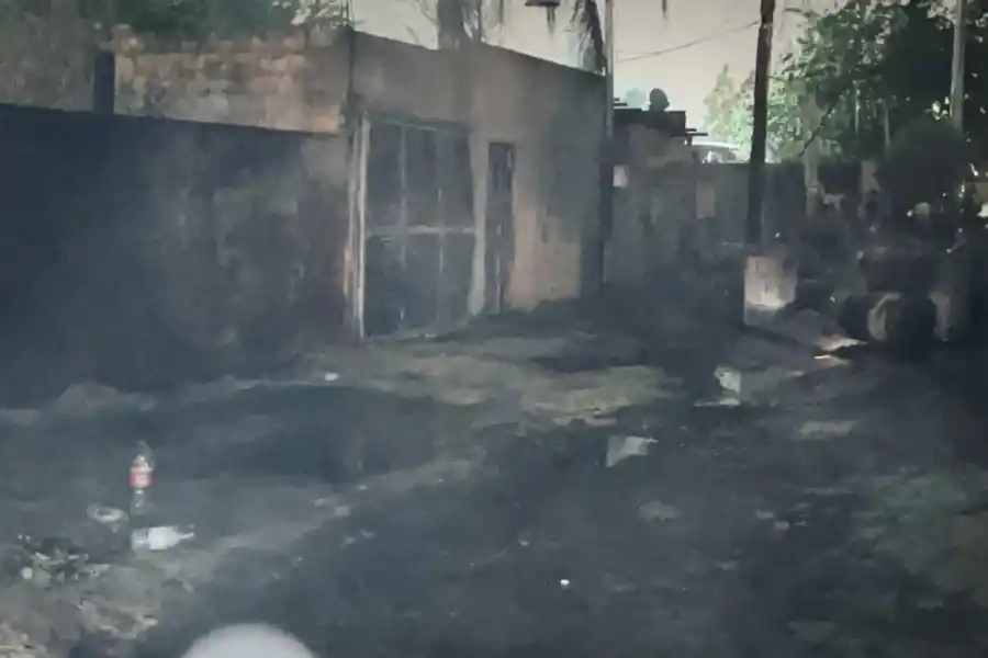 Incendio en un depósito de aceite: el propietario sufrió quemaduras en el 40% del cuerpo