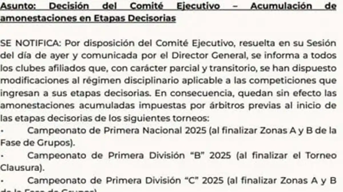 La disposición del Boletín Oficial N°6755.