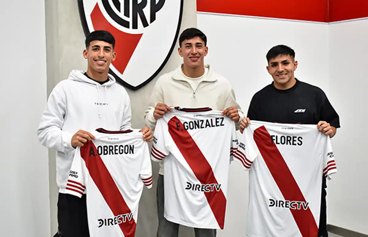 Obregón, González y Flores firmaron su vínculo con el Millonario.