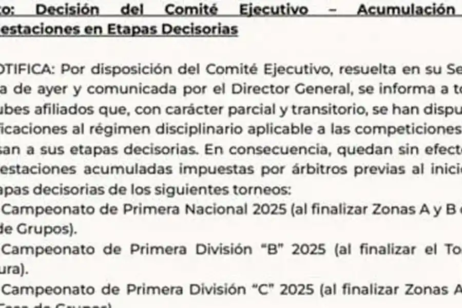 La disposición del Boletín Oficial N°6755.