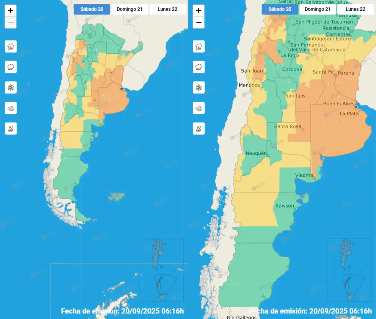 Las alertas meteorológicas de este sábado.