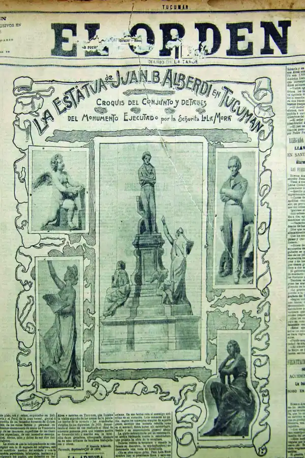 EL ORDEN. Dos días antes de la gran inauguración, el 23 de septiembre de 1904, la portada del diario publicaba la imagen del monumento ya descubierto.
