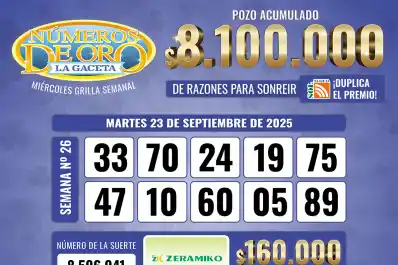 Los Números de Oro de LA GACETA del 23 de septiembre de 2025