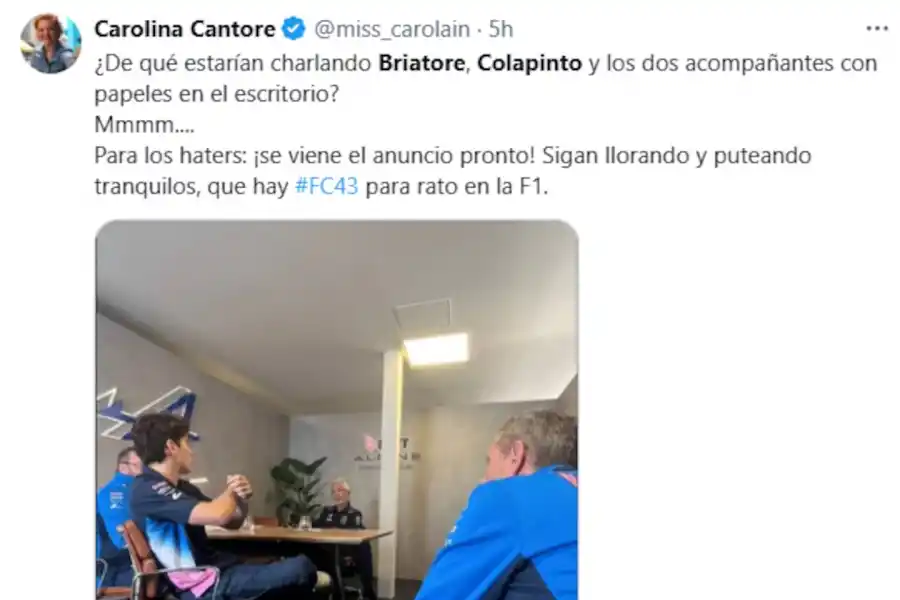 La foto que publicó Flavio Briatore con Franco Colapinto que encendió rumores sobre su futuro en la F-1