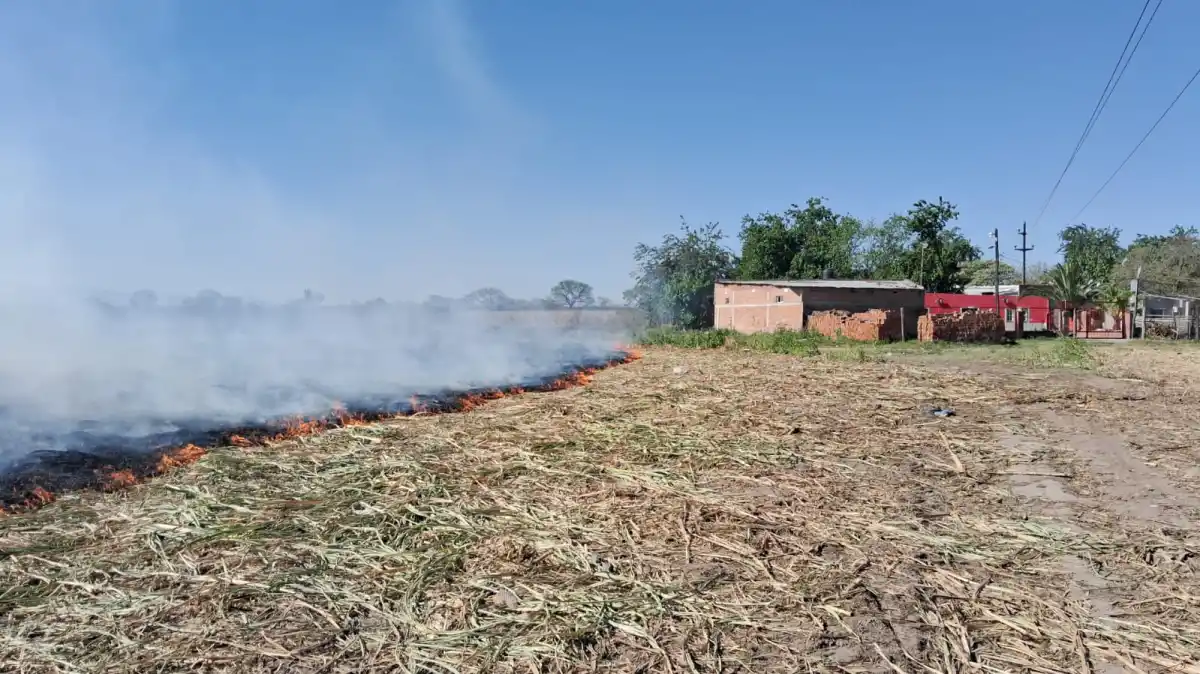 Otro incendio de pastizales generó alarma en Alderetes
