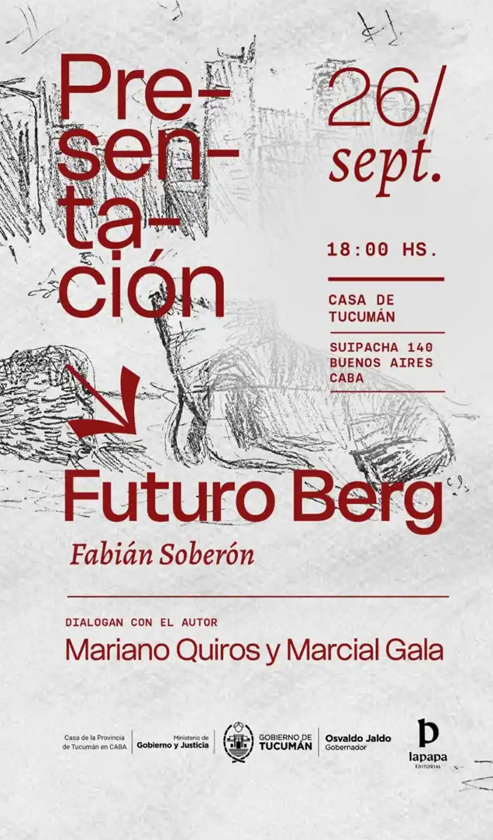 Presentación en CABA: Futuro Berg, el nuevo libro de Fabián Soberón