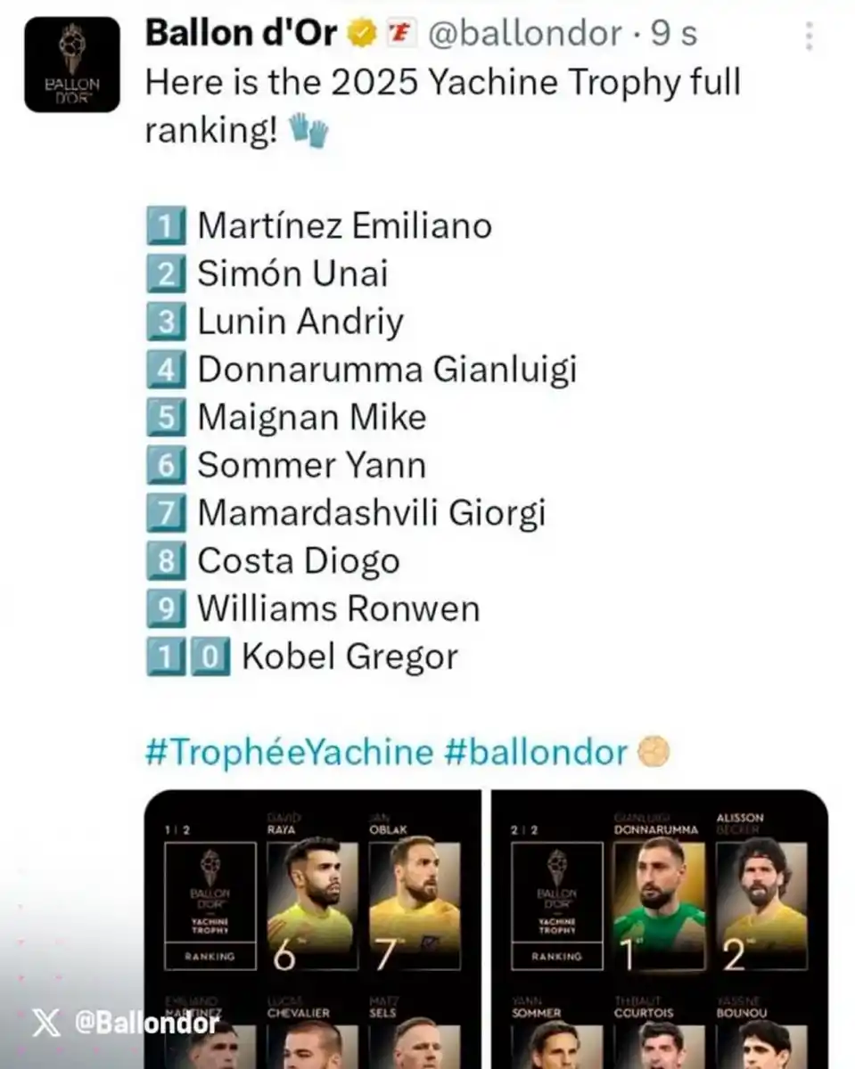 El insólito blooper que dio como ganador al Dibu Martínez en el Balón de Oro