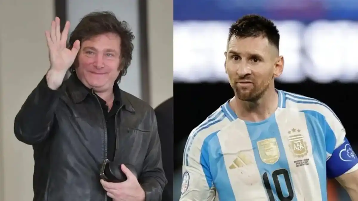 NO HUBO POSTAL. Javier Milei no pudo tomarse la fotografía con Lionel Messi, según lo publicado por Doble Amarilla.