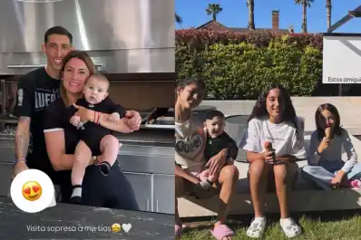 Leandro Paredes sorprendió a Ángel Di María con una visita familiar en Rosario