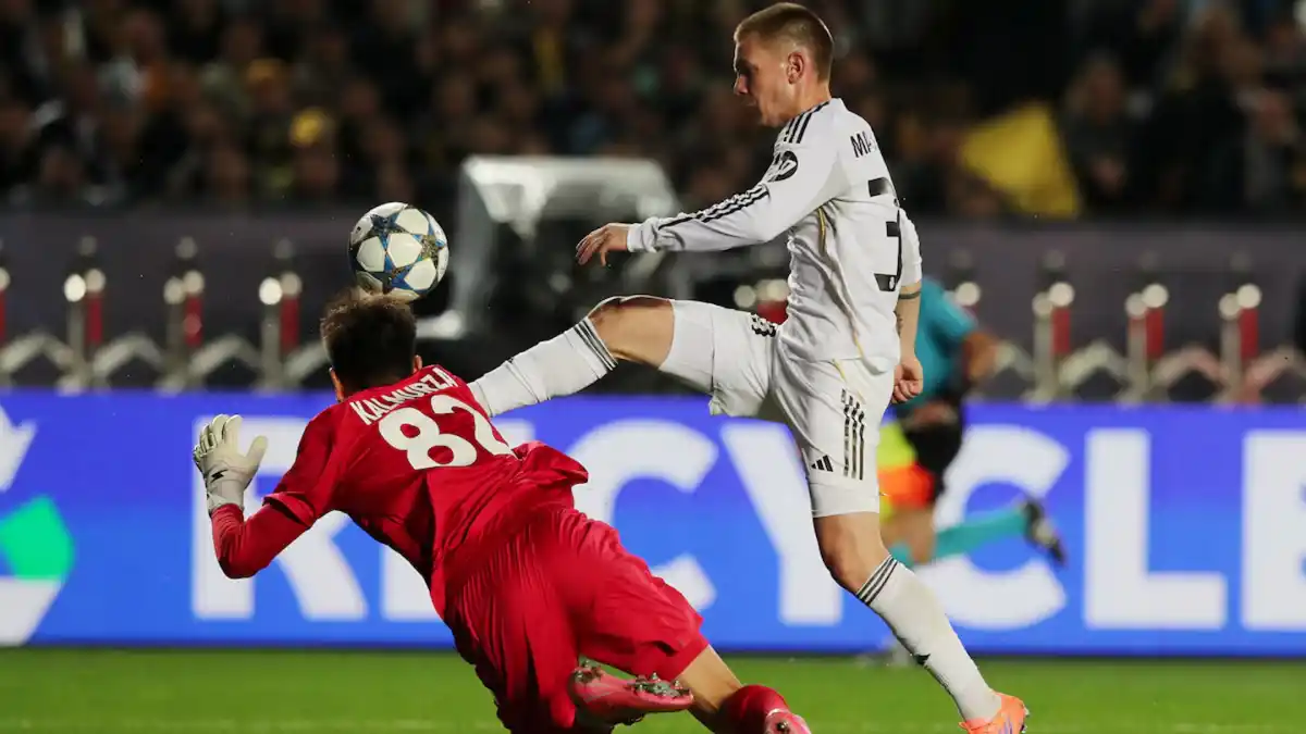 Mastantuono provocó el penal que inició la goleada del Real Madrid frente al Kairat