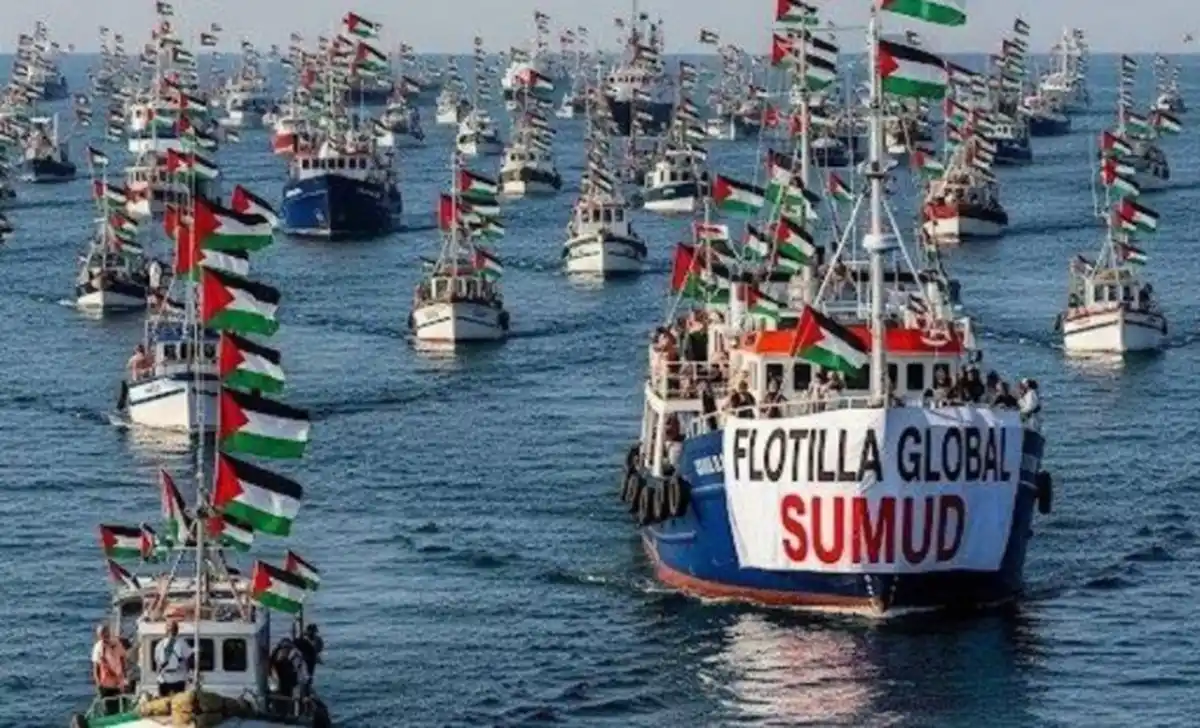 Israel intercepta las embarcaciones de la flotilla Sumud rumbo a Gaza con ayuda humanitaria