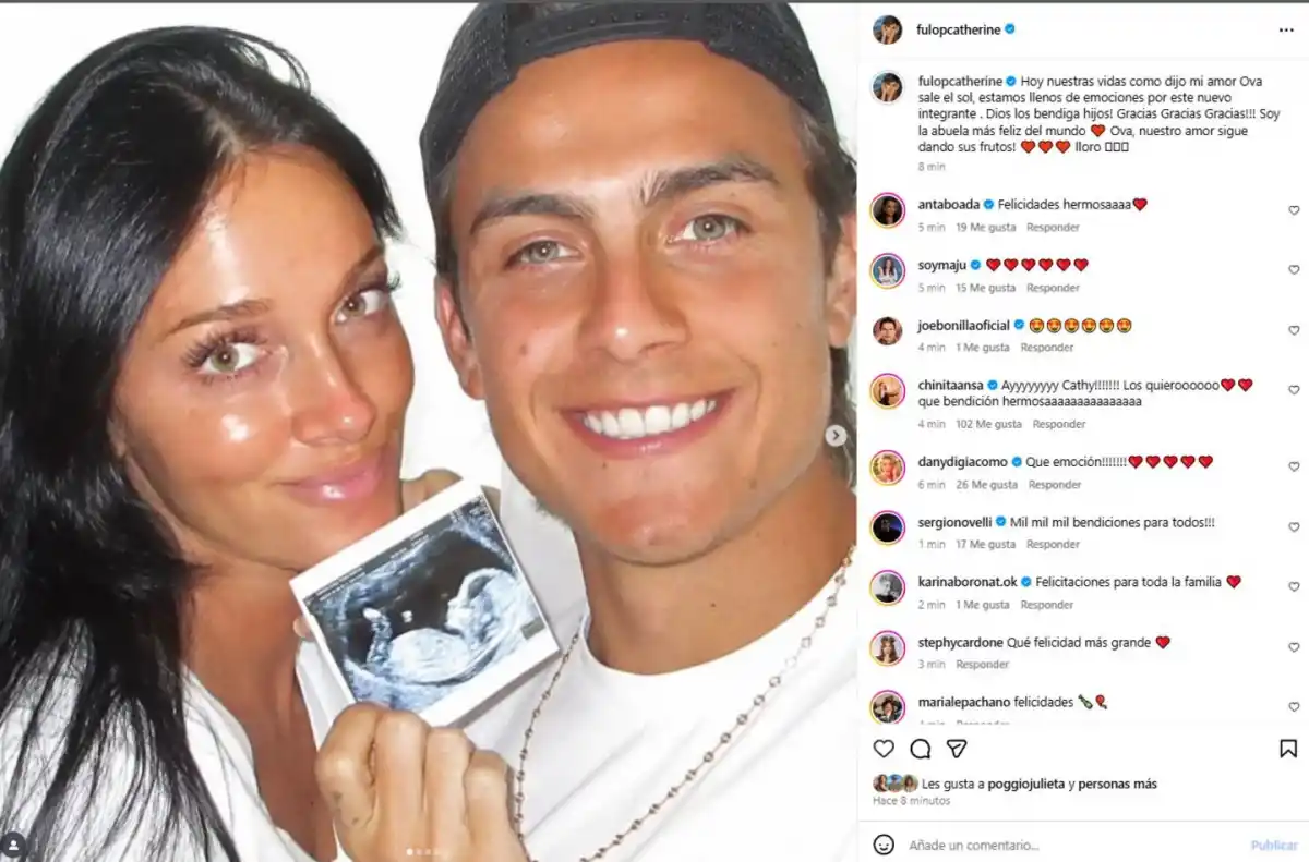 Oriana Sabatini reveló el sexo del bebé que espera con Paulo Dybala
