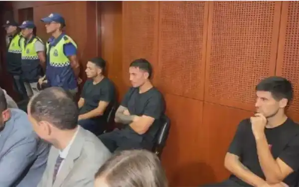 ANTE LA JUSTICIA. Braian Cufré, Abiel Osorio y José Florentín.
