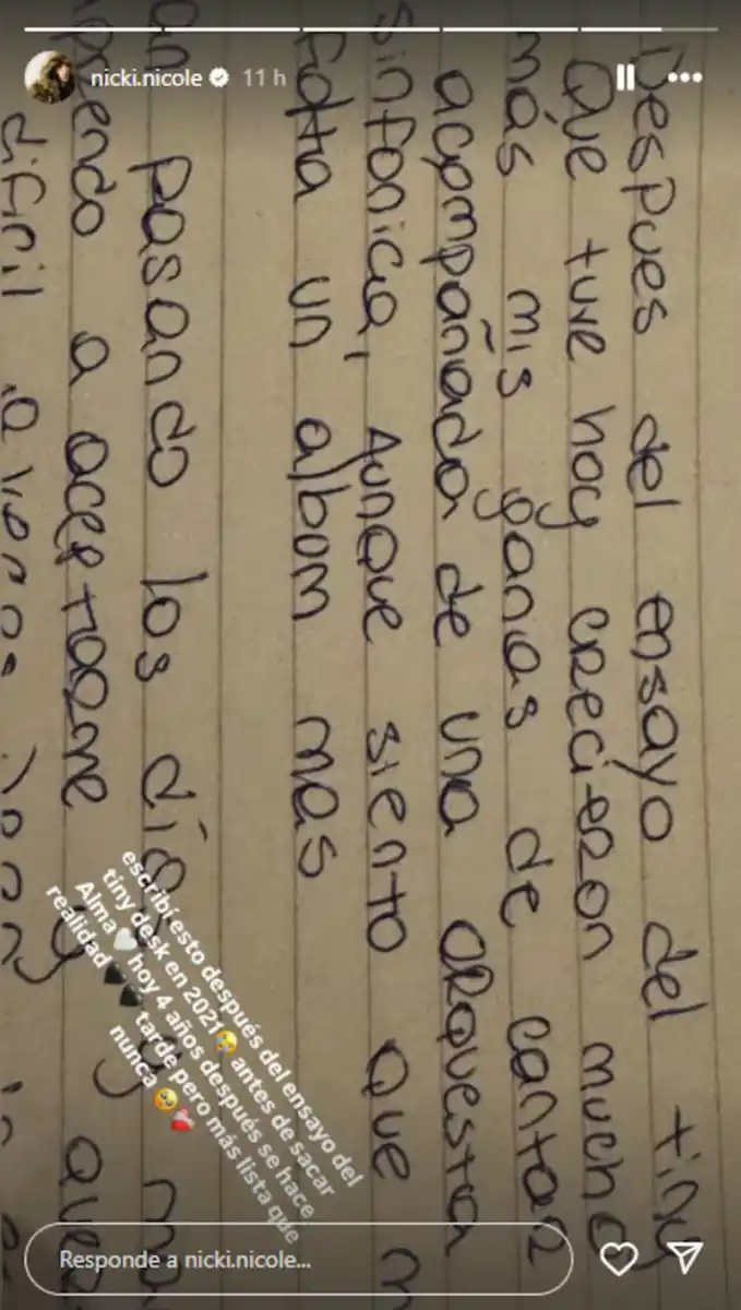 ¿Lo manifestó?: Nicki Nicole, emocionada por participar en el tricentenario de Rosario